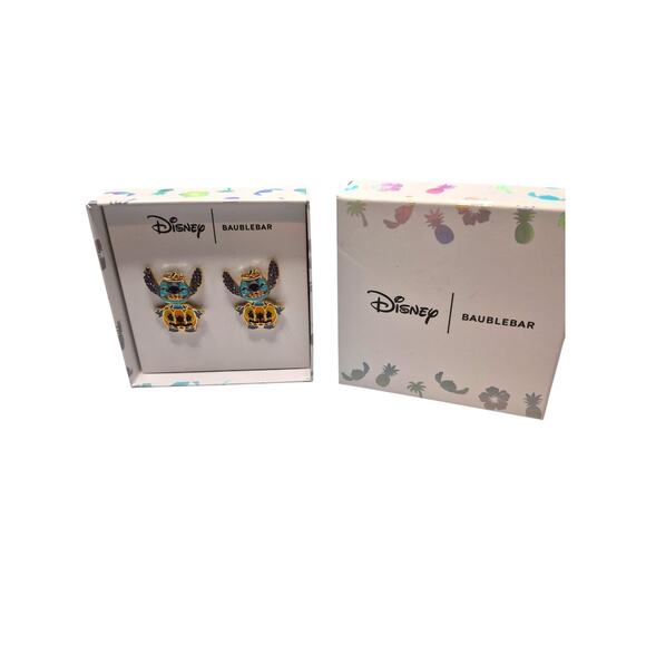 Disney Baublebar Stitch Pumpkin Earrings New In Box Halloween Fall - Picture 1 of 3
